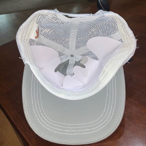 WINE Theme Snapback Baseball Cap Taupe-y Tan Gray with White New - Picture 6 of 7